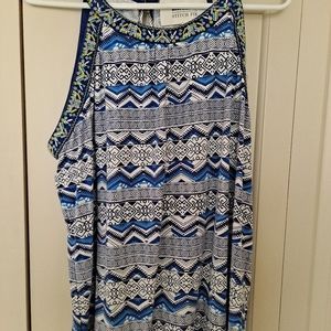 Alice Blue (Stitch Fix) Harvester Embroidery Halter Knit Top, XL